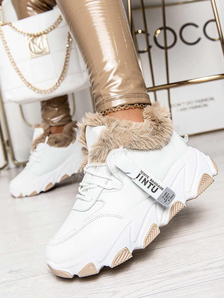 buty zimowe damskie biale