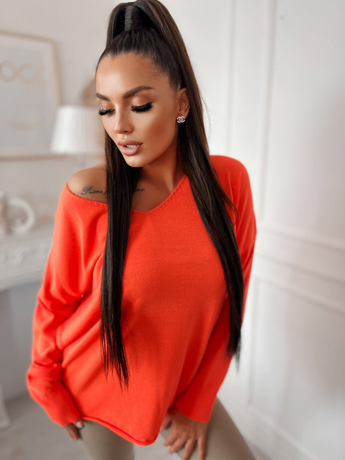 Robe pull orange fluo deals
