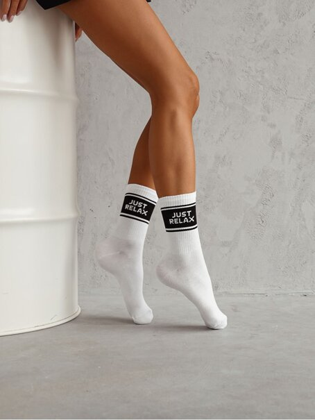 Skarpetki damskie JUST RELAX 0200.131, Kolor Biały, Rozmiar 37-41