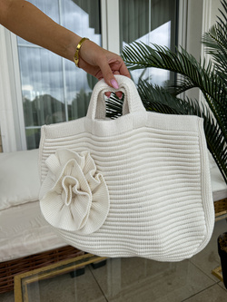 Torba FLOWER - ecru