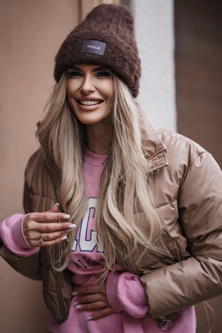 Damska czapka zimowa brązowa Holly 002