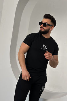 T-SHIRT MĘSKI BG RAVE | CZARNY