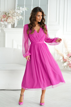 SUKIENKA MIDI Z BROKATOWĄ SIATKĄ BISKUPIA