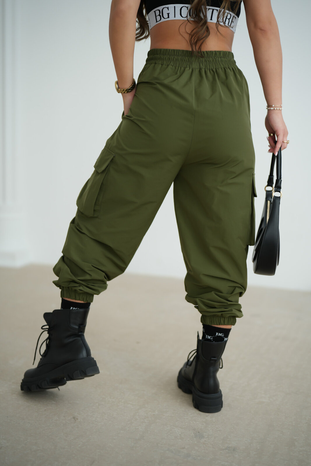 SPODNIE DAMSKIE BG EGO | KHAKI