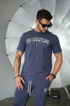 T-SHIRT MĘSKI BG MOOD | JASNY GRANAT