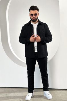 SPODNIE MĘSKIE BG LINE | CZARNY