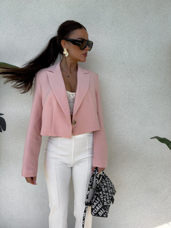 Marynarka SLIM - pudrowy róż