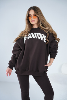 Bluza damska BG Heya | gorzka czekolada