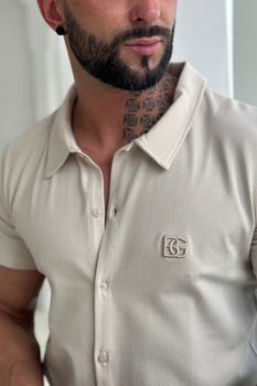 T-SHIRT MĘSKI BG RALPH | BEŻ