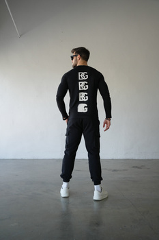 LONGSLEEVE MĘSKI BG BLUR | CZARNY