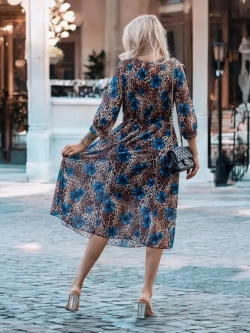 Wzorzysta sukienka midi Alice