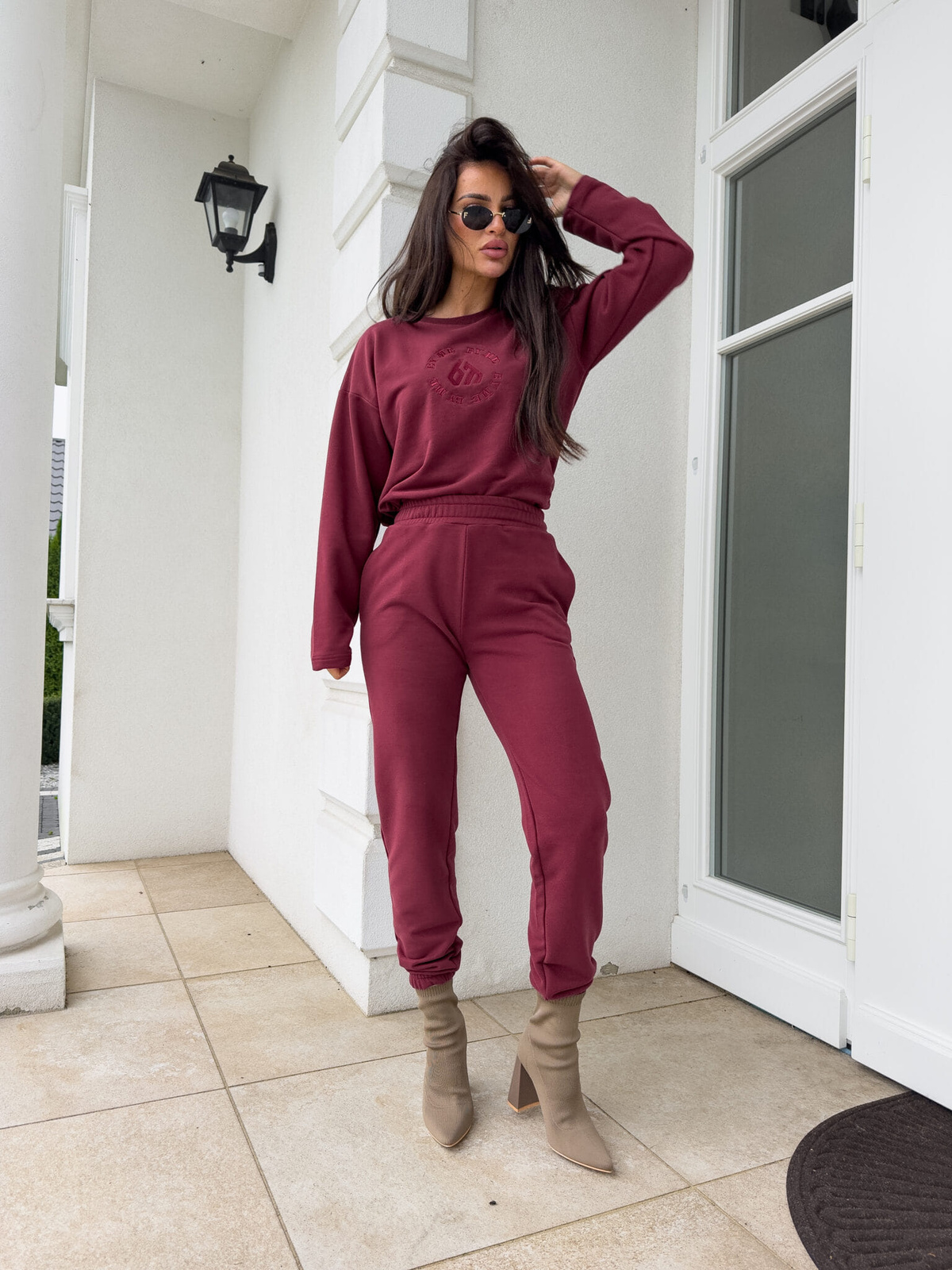 Komplet LOUIS - bordowy