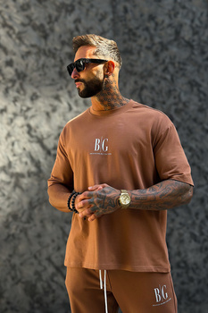 T-SHIRT MĘSKI BG FIFI | MOKKA