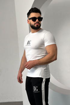 T-SHIRT MĘSKI BG RAVE | BIAŁY