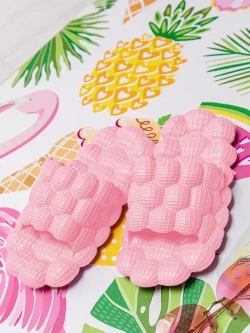 Damskie różowe klapki Bubble BB100R