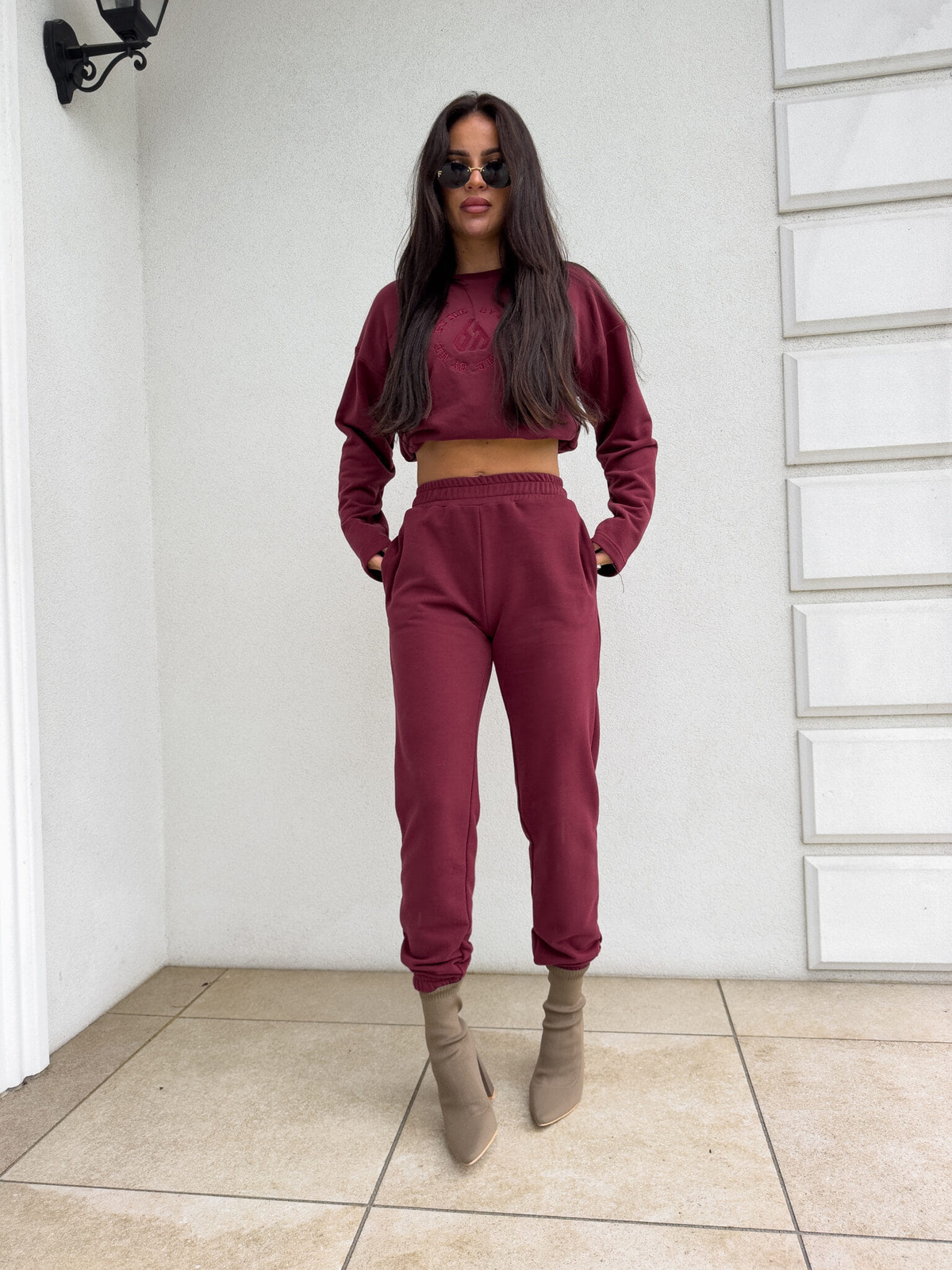 Komplet LOUIS - bordowy