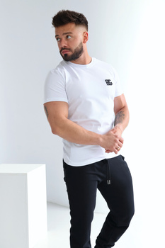 T-Shirt męski BG Bond | biały-czarny