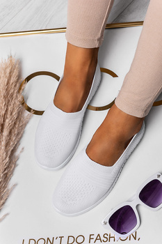 Damskie białe buty sportowe DD218-9