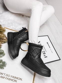 Damskie śniegowce czarne HY859