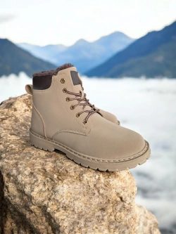 Męskie ocieplane beżowe trapery TL230-8