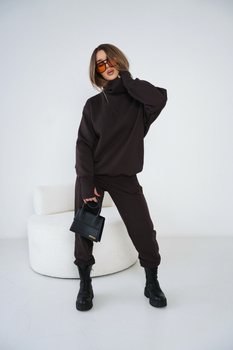 Bluza damska BG Say yes | gorzka czekolada