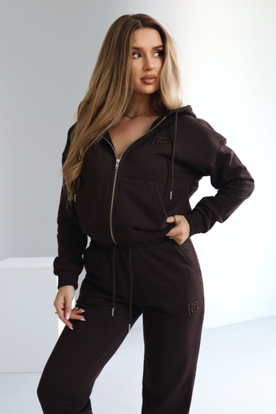 Bluza damska BG Zippy | gorzka czekolada