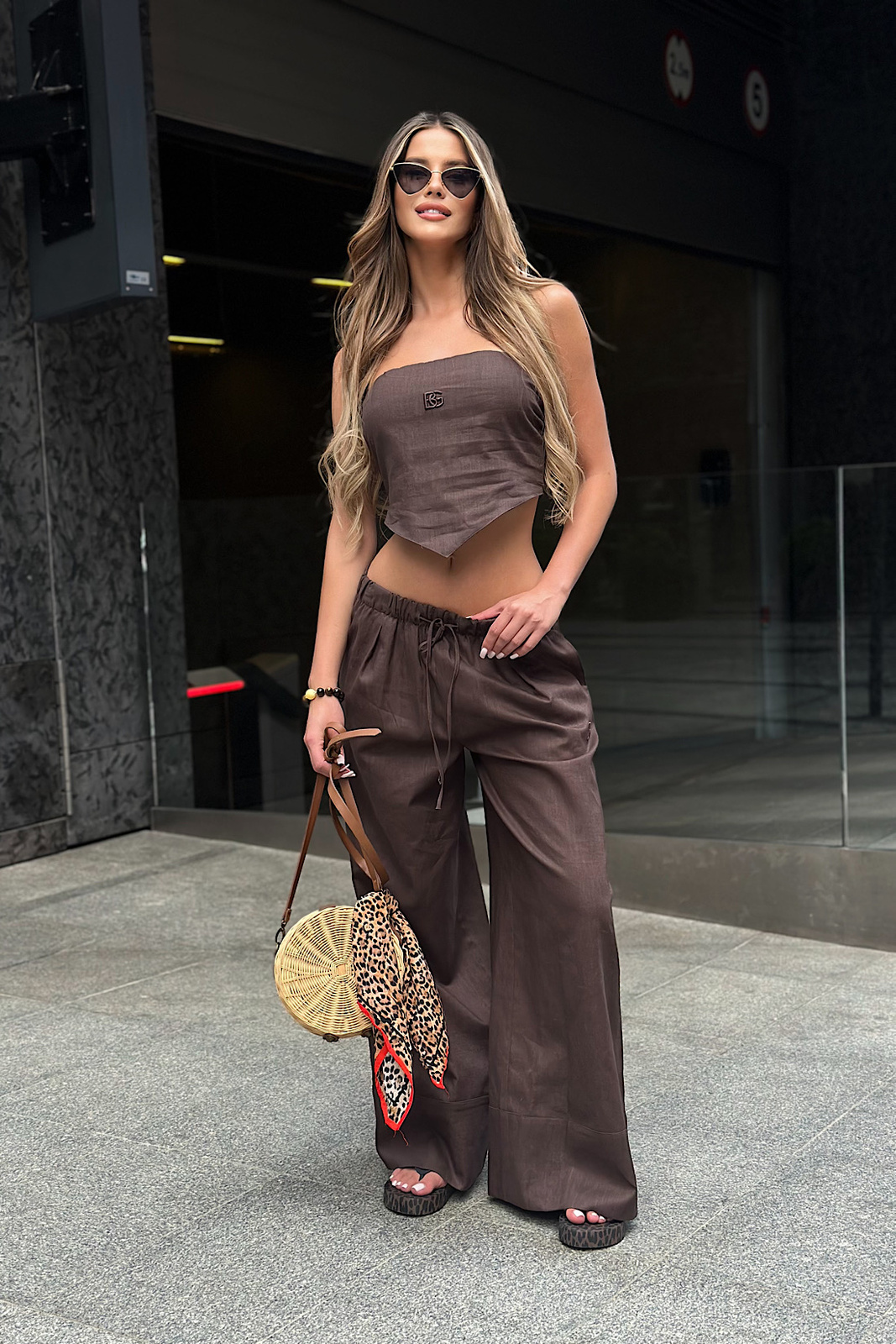 SPODNIE DAMSKIE BG FREE | CZEKOLADOWY