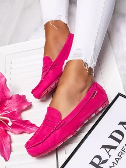 Damskie mokasyny fuksja M500-5