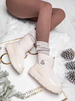 Damskie śniegowce jasnobeżowe HY949-8
