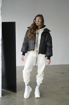 KURTKA DAMSKA BG FAMOUS | CZARNY