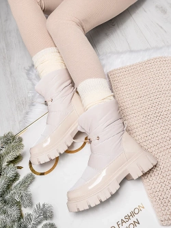 Damskie śniegowce jasnobeżowe HY857-8