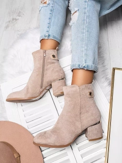 Damskie botki beżowe A6220N-8