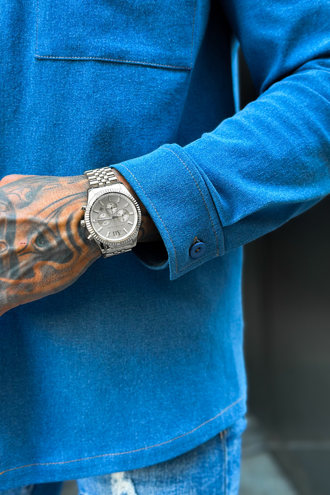 KOSZULA MĘSKA BG DENIMO | NIEBIESKI JEANS