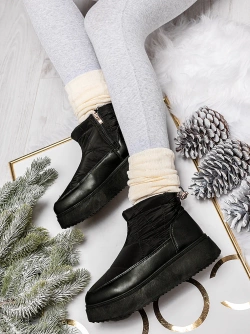 Damskie śniegowce czarne HY856