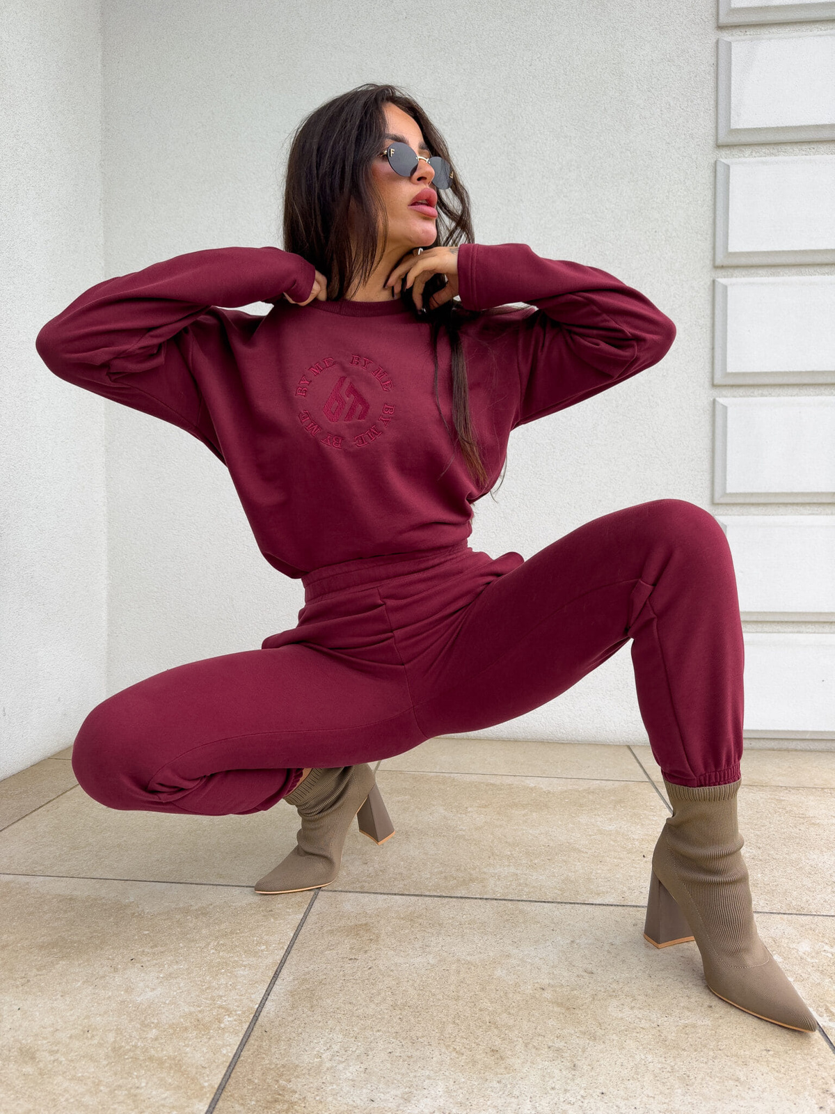 Komplet LOUIS - bordowy