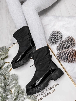 Damskie śniegowce czarne HY857