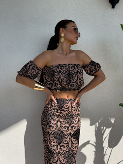 Komplet CATALINA pattern – czarny