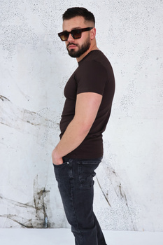 T-Shirt męski BG Pray | gorzka czekolada