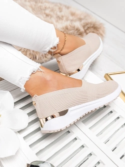 Damskie buty sportowe beżowe KB210-8