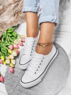 Damskie trampki białe QY831-09