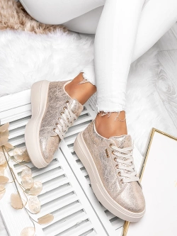 Damskie buty sportowe złote TL601-17