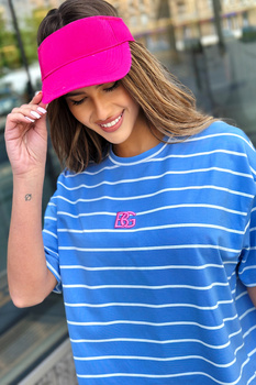 T-SHIRT DAMSKI BG SWEET | NIEBIESKI-BIAŁY