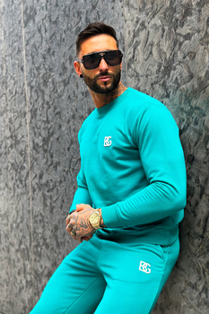 BLUZA MĘSKA BG BASIC | SZMARAGDOWY