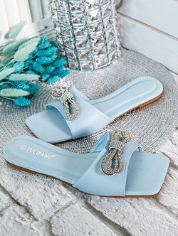 Damskie klapki niebieskie P4487N