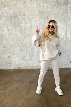 DRES BG ROYAL SUEDE BRANDENBURG COUTURE | BEŻ