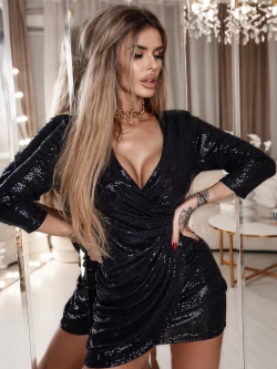 Połyskująca krótka sukienka Anita