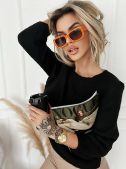 Damski sweter czarny 12223C