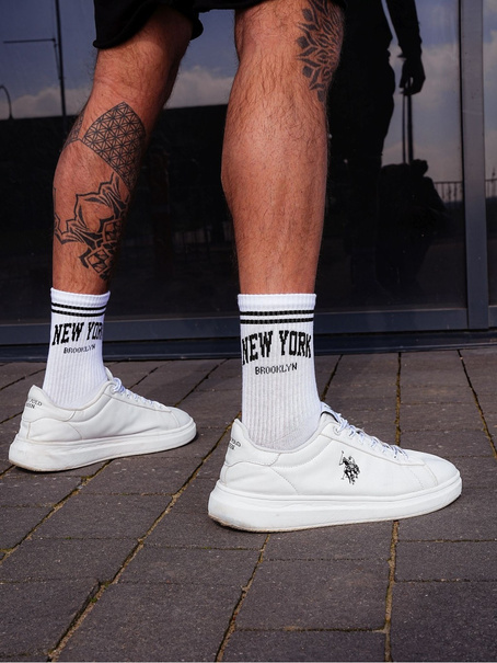 Skarpety GO NEW YORK 0095.012, Kolor Biały, Rozmiar 41-43
