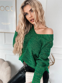 Damski sweter zielony 82227Z