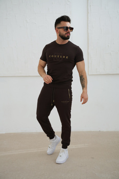 T-Shirt męski BG Fito | gorzka czekolada